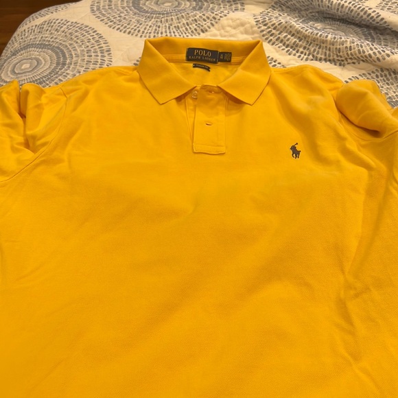 Mens Ralph Lauren yellow collared polo - Picture 1 of 4